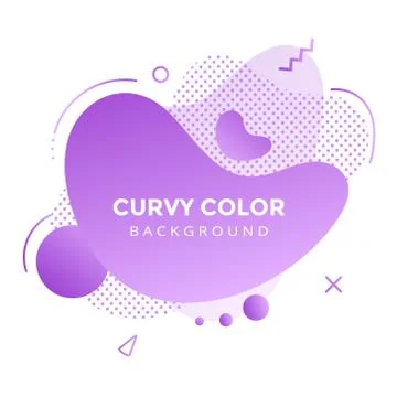 Modern liquid abstract element graphic gradient flat style design fluid vector Stock Illustration