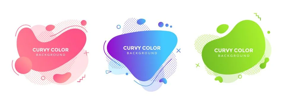 Modern liquid abstract element graphic gradient flat style design fluid vector Stock Illustration