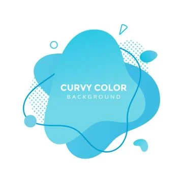 Modern liquid abstract element graphic gradient flat style design fluid vector. Stock Illustration