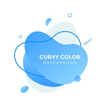 Modern liquid abstract element graphic gradient flat style design fluid vector. Stock Illustration