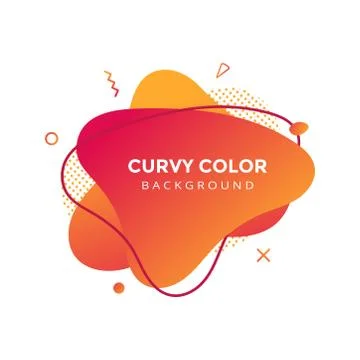 Modern liquid abstract element graphic gradient flat style design fluid vector. Stock Illustration