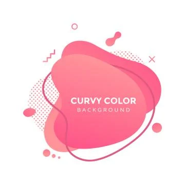 Modern liquid abstract element graphic gradient flat style design fluid vector. Illustrazione stock