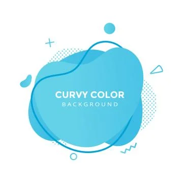 Modern liquid abstract element graphic gradient flat style design fluid vector. Stock Illustration