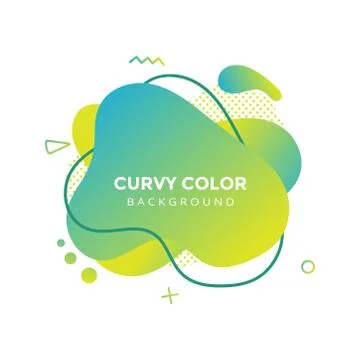 Modern liquid abstract element graphic gradient flat style design fluid vector. Stock-Illustration