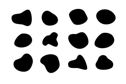 Modern liquid irregular blob. flat style design fluid vector illustration set Stock Illustration