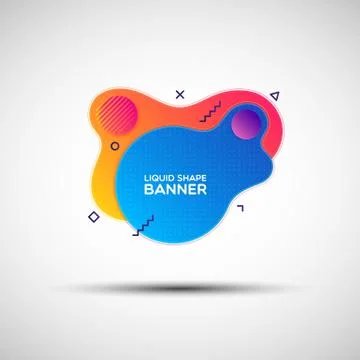 Modern liquid shape gradient sale banner Stock Illustration