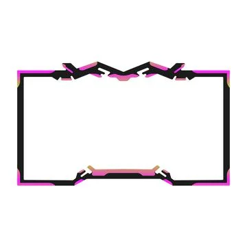 Modern live stream border frame design Stock Illustration