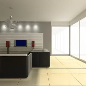 Modern living room Stock Illustration