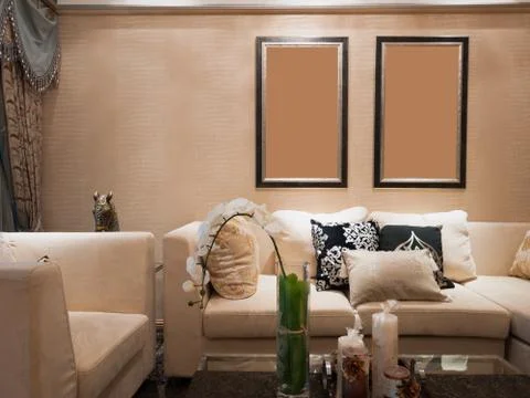 Modern living room Stock Photos