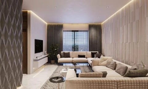 Modern Living Streamlining Your Space for a Sleek and Chic Look Illustrazione stock