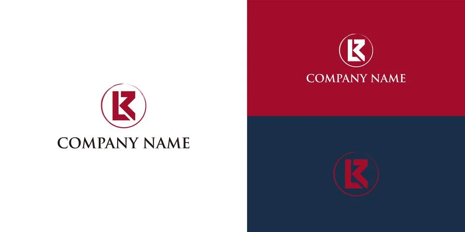 Modern LK Initial Logo Design Stock Illustration