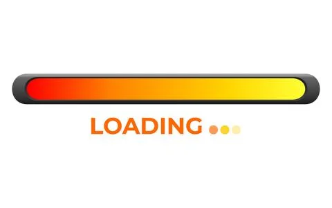 Modern loading bar progress icon on white Stock Illustration