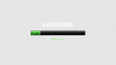 Modern Loading Bar UI Animation with Transparent Background Video stock 343352149