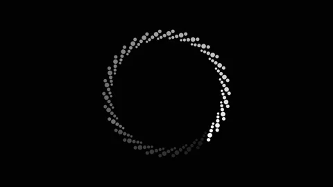 Modern loading circle animated dots fading in and out in sequence creating a  Stock Footage 141261016