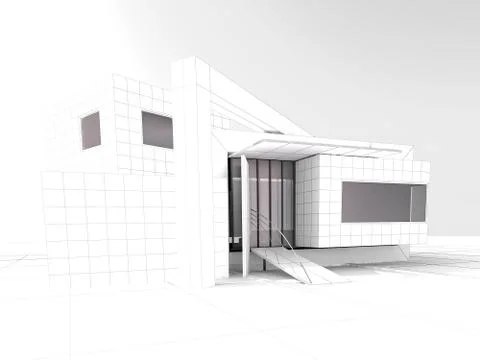 Modern Loft architecture project Stock Illustration