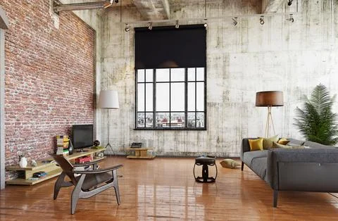 Modern loft design Stock Illustration