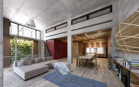 Modern Loft Stock Illustration