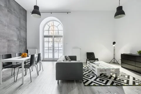 Modern loft interior Stock Photos