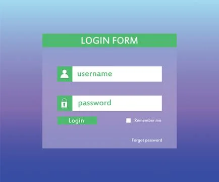 Modern login form for website Stock Illustration