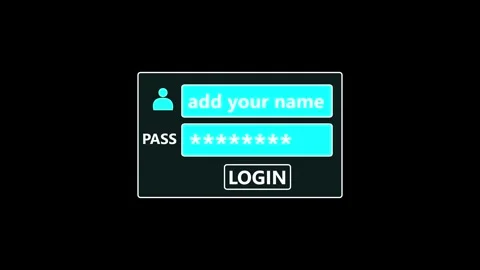 Modern Login Screen with Username and Password Fields on Dark Background us.. Stock Footage 341008324