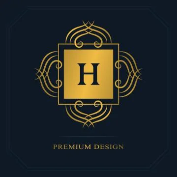 Modern logo design. Geometric initial monogram template. Letter emblem H.   Stock Illustration