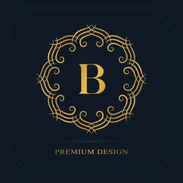 Modern logo design. Geometric initial monogram template. Letter emblem B.   Stock Illustration