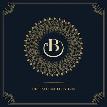 Modern logo design. Geometric initial monogram template. Letter emblem B.   Stock-Illustration