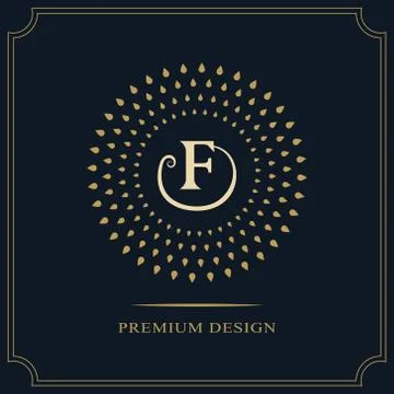 Modern logo design. Geometric initial monogram template. Letter emblem F.   Stock-Illustration