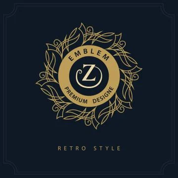 Modern logo design. Geometric initial monogram template. Letter emblem Z.   Stock Illustration