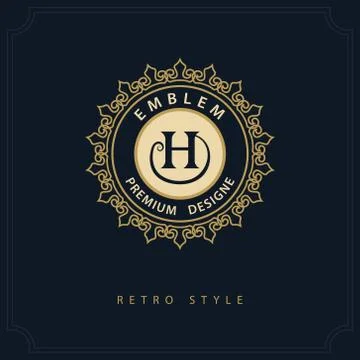 Modern logo design. Geometric initial monogram template. Letter emblem H.   Stock-Illustration