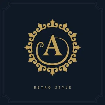 Modern logo design. Geometric initial monogram template. Letter emblem A.   Stock-Illustration