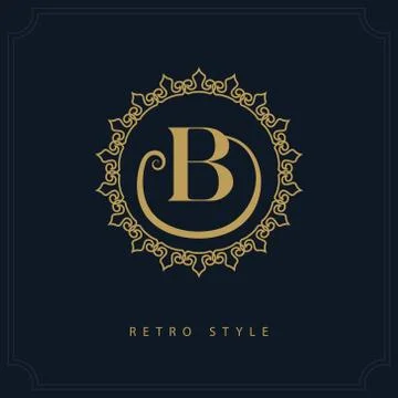 Modern logo design. Geometric initial monogram template. Letter emblem B.   Stock-Illustration