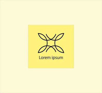 Modern Logo Leaf and Line Stock Illustration