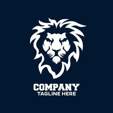 Modern logo lion head. Vector illustration. Stock Illustration