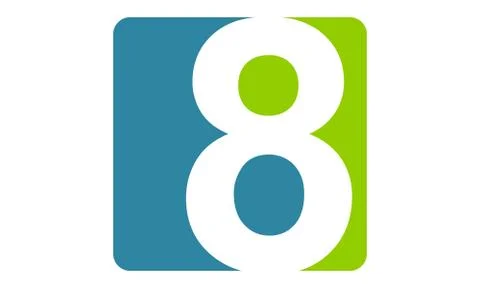 Modern Logo Number 8 Stock-Illustration