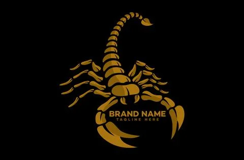Modern logo scorpion in attack. Vector illustration. Illustrazione stock
