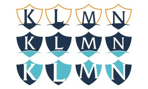 Modern Logo Shield Template Set Stock-Illustration