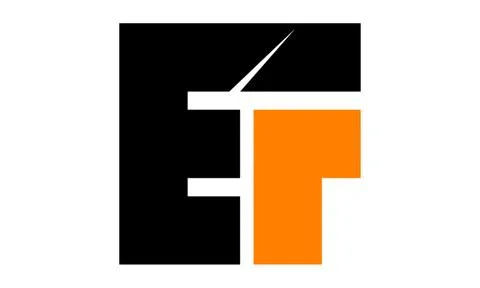 Modern Logo Solution Letter E F, F E Stock-Illustration