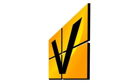 Modern Logo Solution Letter V Stock Illustration