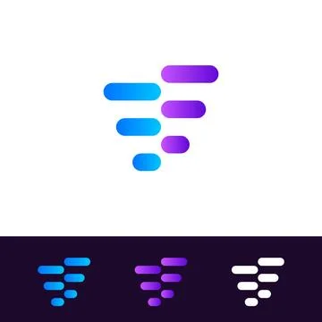 Modern logo template with futuristic gradient colors and clean vector eps f.. Stock Illustration