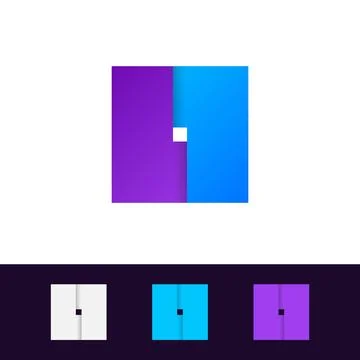 Modern logo template with futuristic gradient colors and clean vector eps f.. 스톡 일러스트