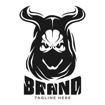 Modern logo witch horns Illustrazione stock