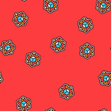 Modern look vector seamless pattern 스톡 일러스트