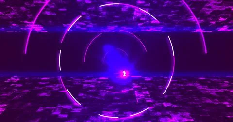Modern looking awesome circular elliptical technology HUD moving tunnel bg... 스톡 일러스트