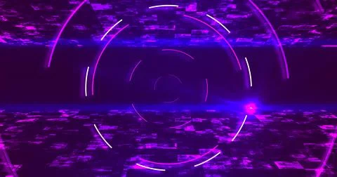 Modern looking awesome circular elliptical technology HUD moving tunnel bg... 스톡 일러스트