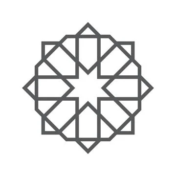 Modern looking Seljuk star. Vector Stock Illustration