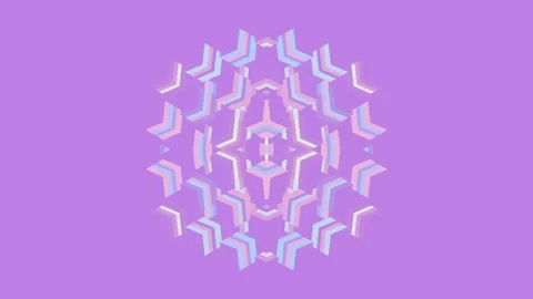 Modern loop animation of geometric pattern. 3d rendering 4K UHD Stock Footage 248413659