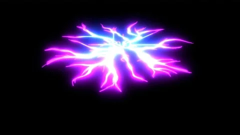 Modern loop animation neon glow lines in the form of web or net move from the Stock Footage 219015396