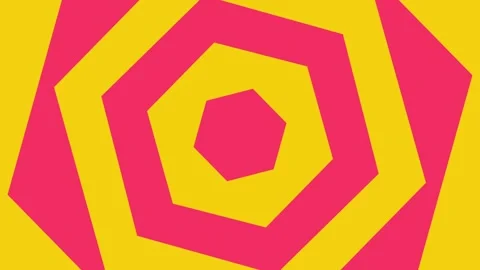 A modern looping simple geometric rotating hexagon motion graphic animation.. Video stock 264096091