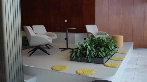 Modern lounge office interior Stock Footage 335862440